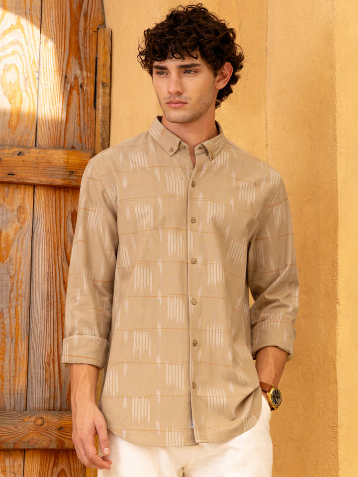 Yarn Dyed Button-Down Regular Fit Shirt