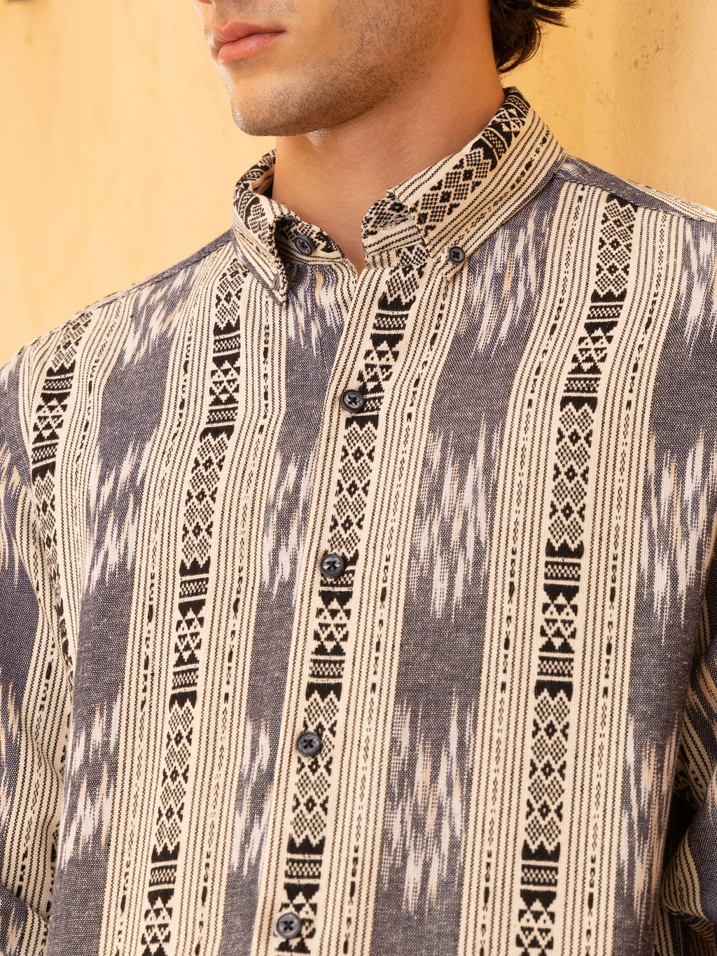 Yarn Dyed jacquard Stripes Regular Fit Shirt