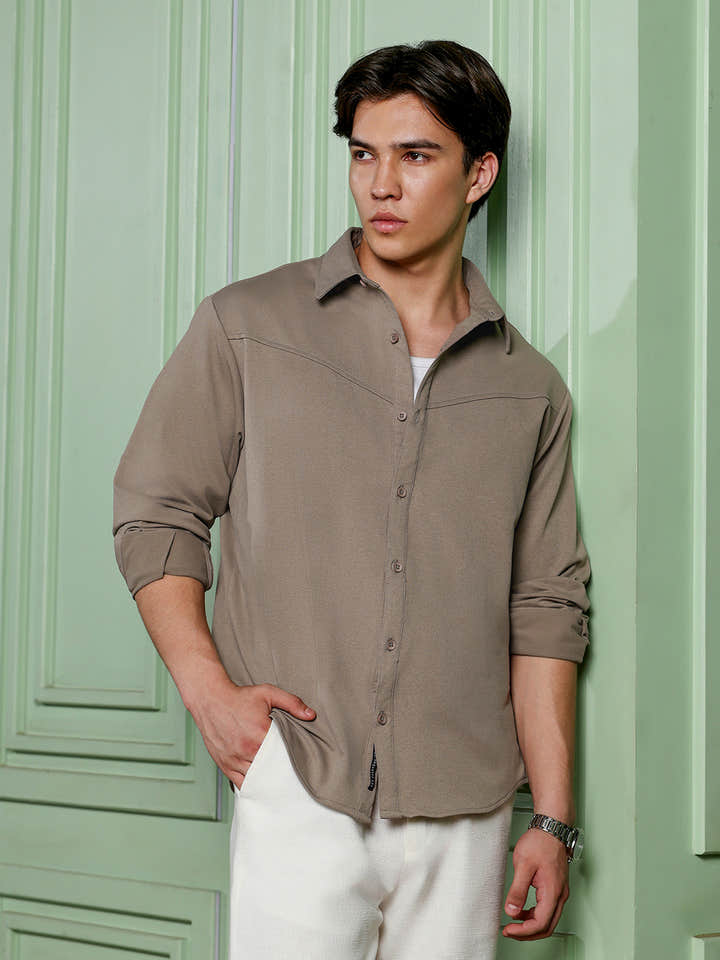 Solid Oversized Fit Shirt