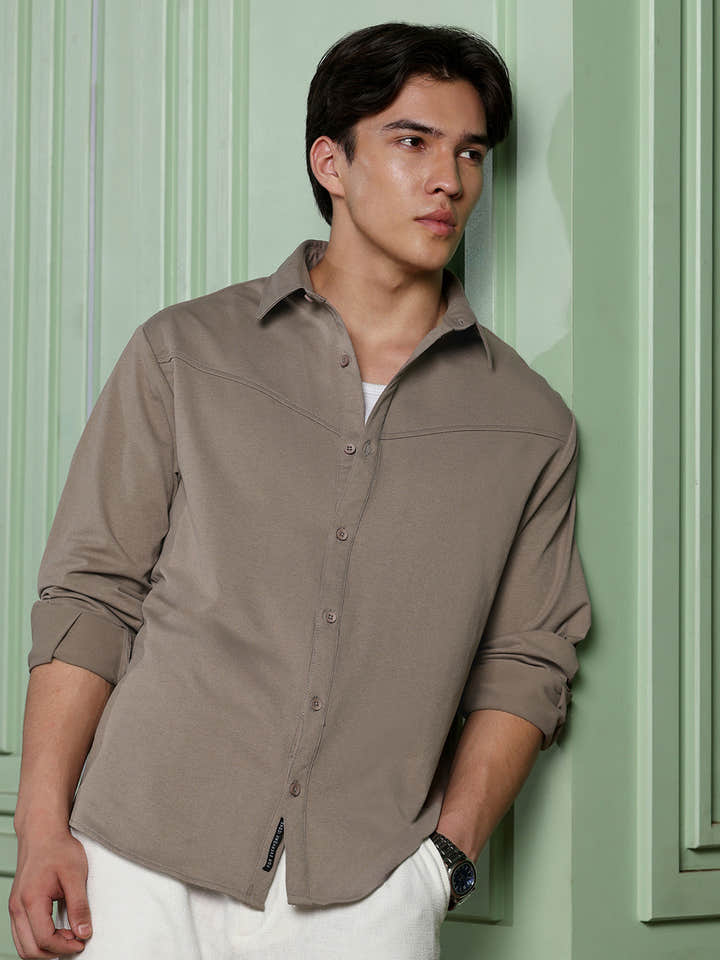 Solid Oversized Fit Shirt
