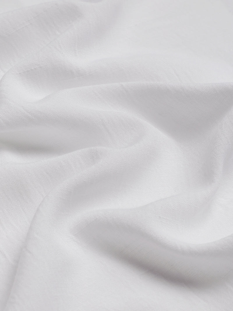 CAHOOT White Solid Oversized Fit Shirt With Utility Pockets - view 7