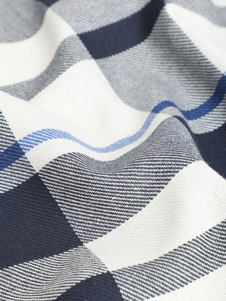 CAHOOT Men's Navy & White Checkered Oversized Fit Shirt - view 8