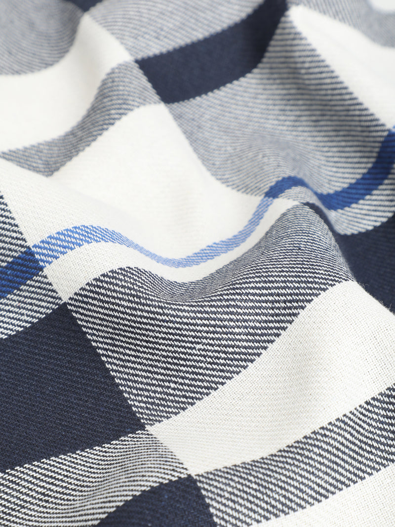 CAHOOT Men's Navy & White Checkered Oversized Fit Shirt - view 8