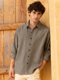 Woven Houndstooth Oversized Fit Shirt (selected)