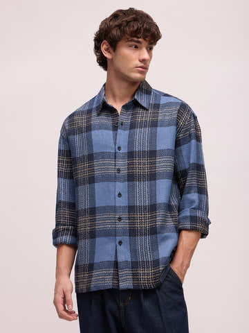 Men's Yarn Dyed Checks Relaxed Fit Shirt