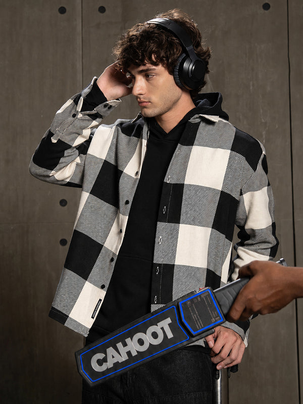 Men's Yarn Dyed Checks Oversized Fit Shirt