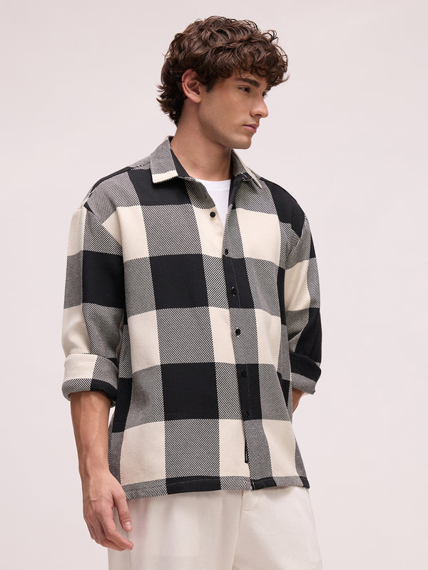 Men's Yarn Dyed Checks Oversized Fit Shirt