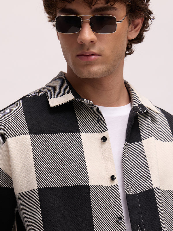Men's Yarn Dyed Checks Oversized Fit Shirt
