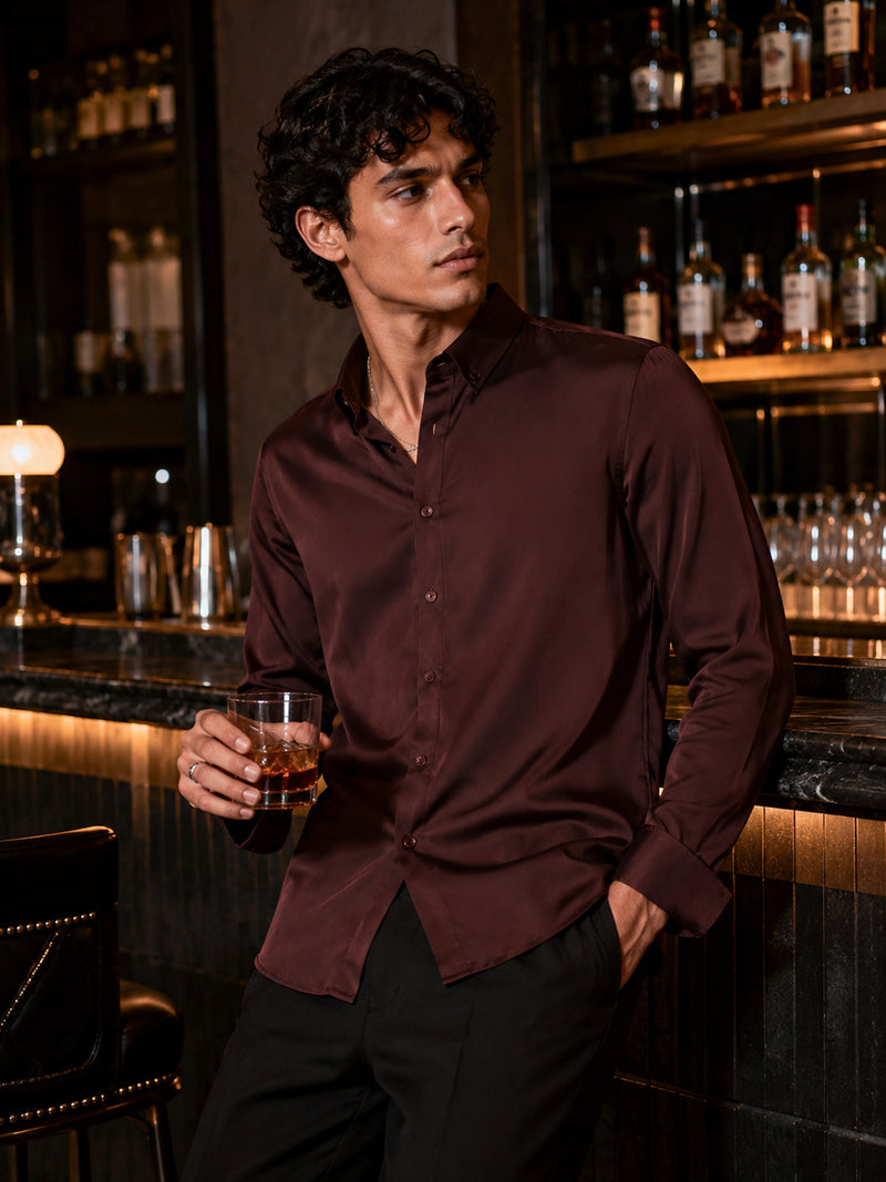 CAHOOT Men's Coffee Solid Shirt - view 1