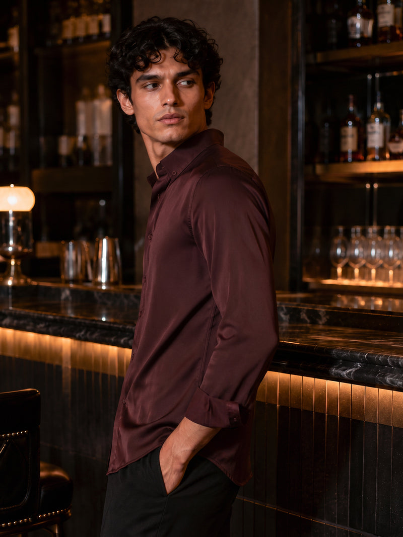 CAHOOT Men's Coffee Solid Shirt - view 2