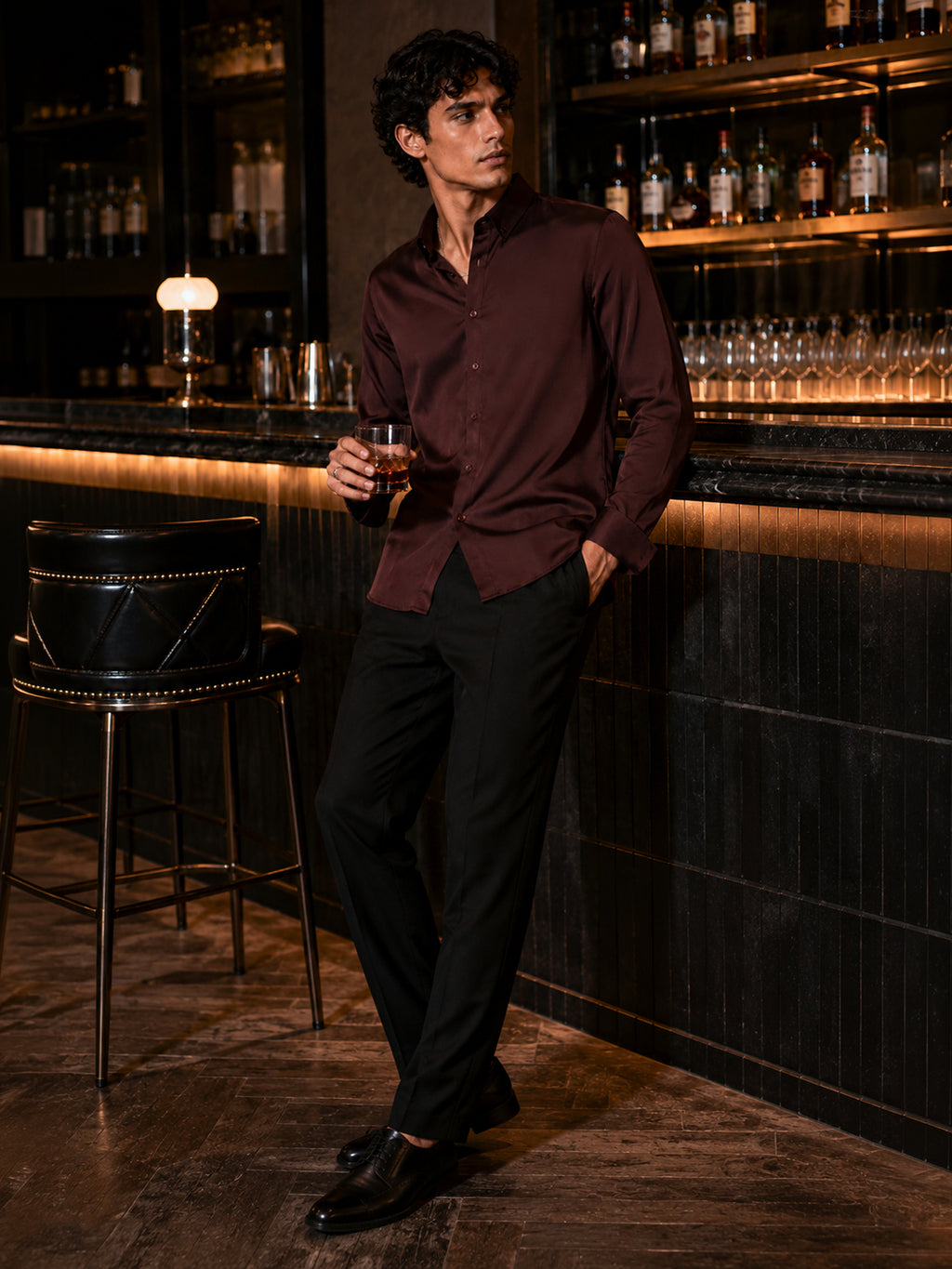 CAHOOT Men's Coffee Solid Shirt - view 4