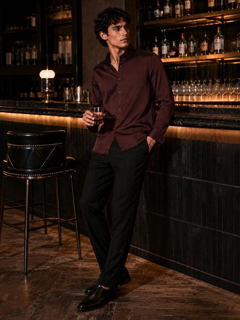 CAHOOT Men's Coffee Solid Shirt - view 4