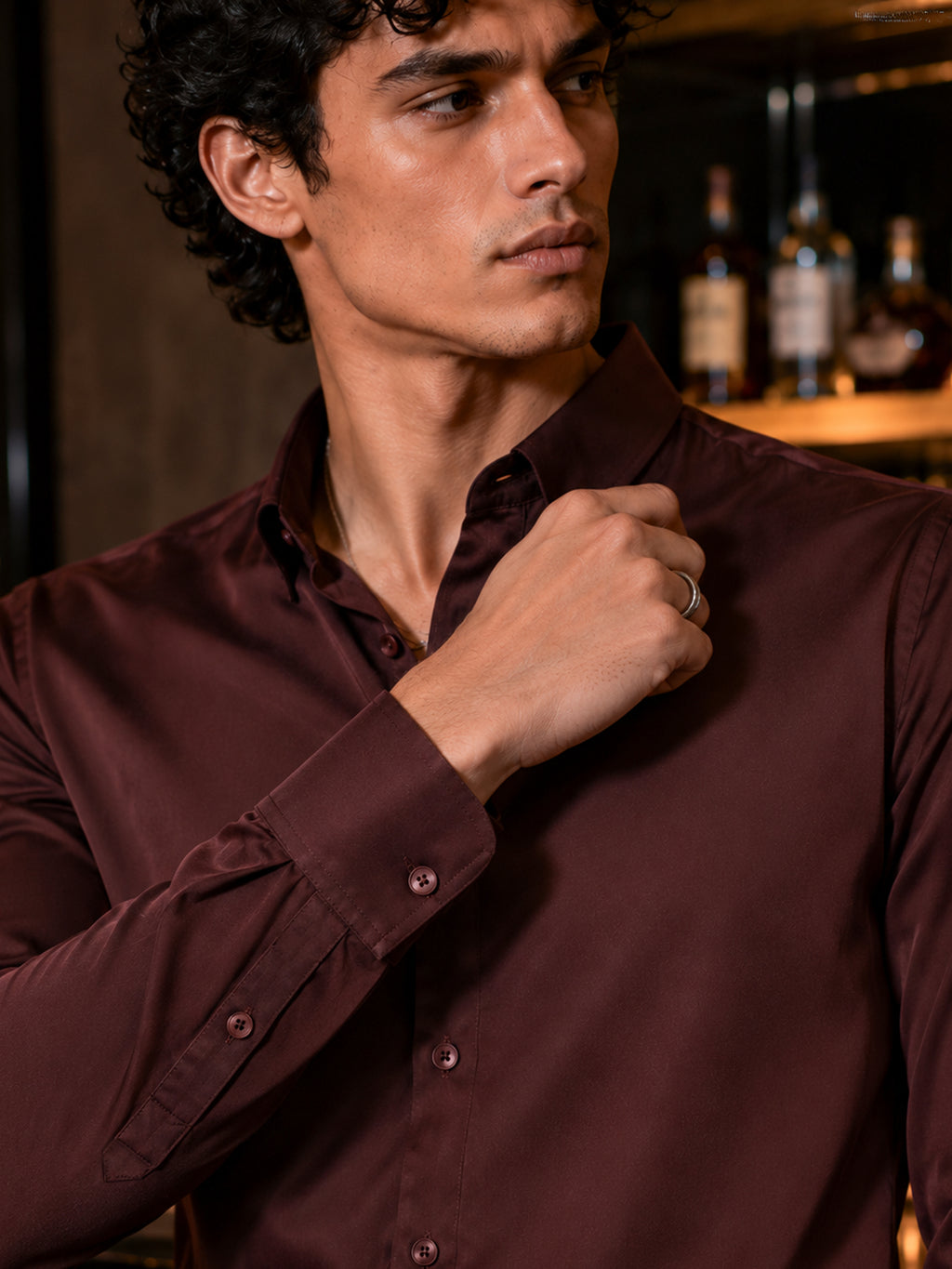 CAHOOT Men's Coffee Solid Shirt - view 6
