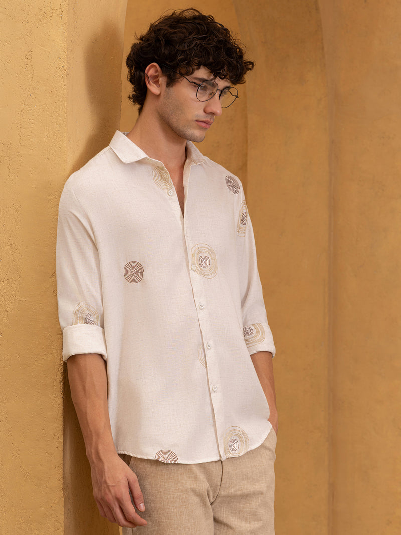 Embriodary Regular Fit Shirt