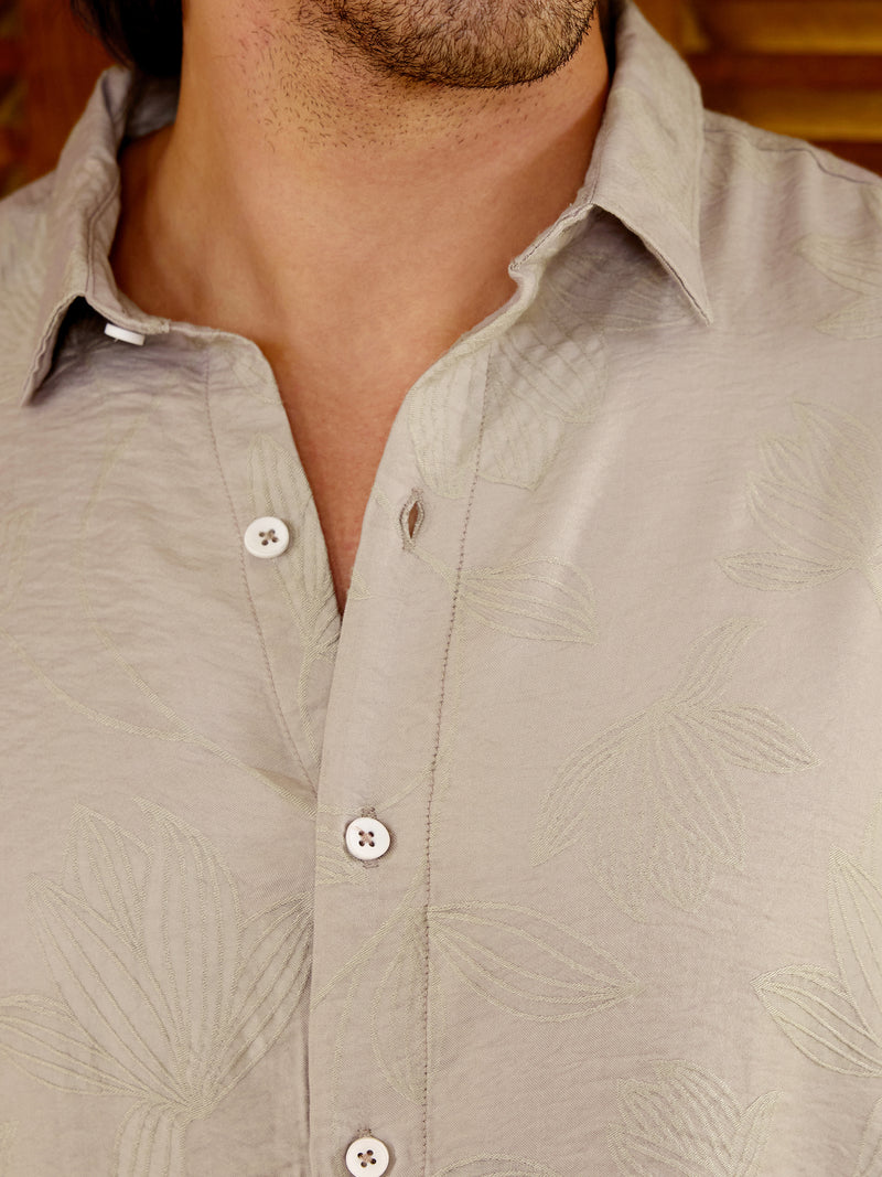 CAHOOT Men's Grey Self Design Shirt - view 7