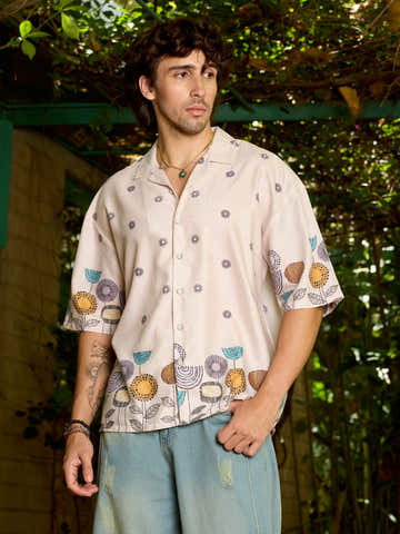 Printed Oversized Fit Shirt