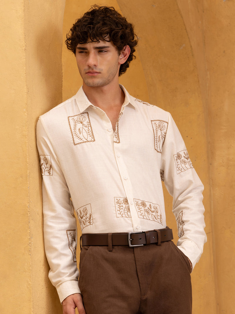Embriodary Regular Fit Shirt