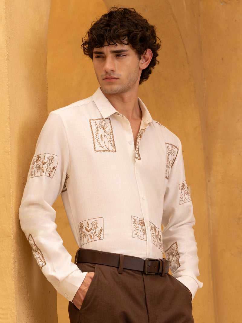 Embriodary Regular Fit Shirt