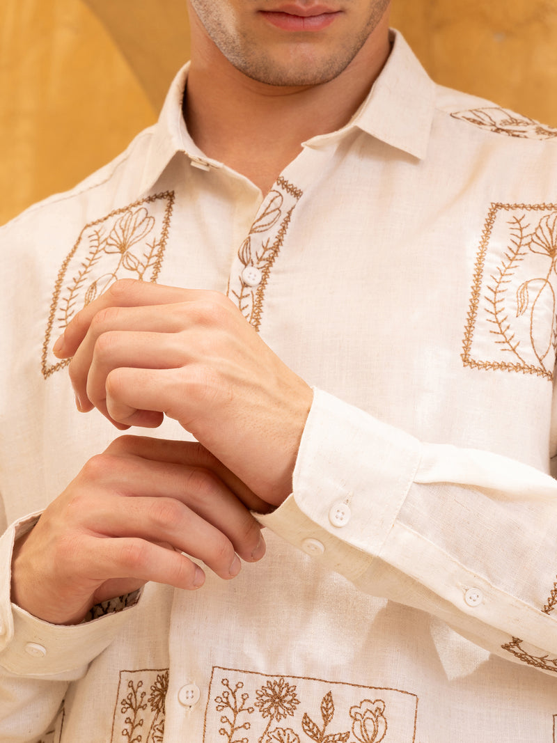 Embriodary Regular Fit Shirt