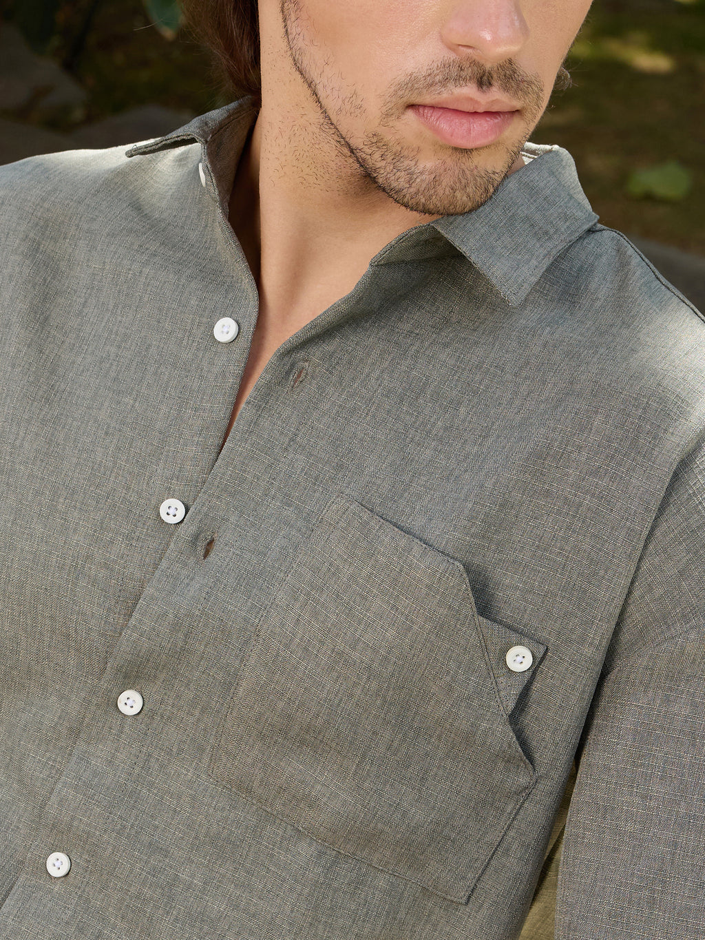 CAHOOT Men's Green Solid Shirt - view 9