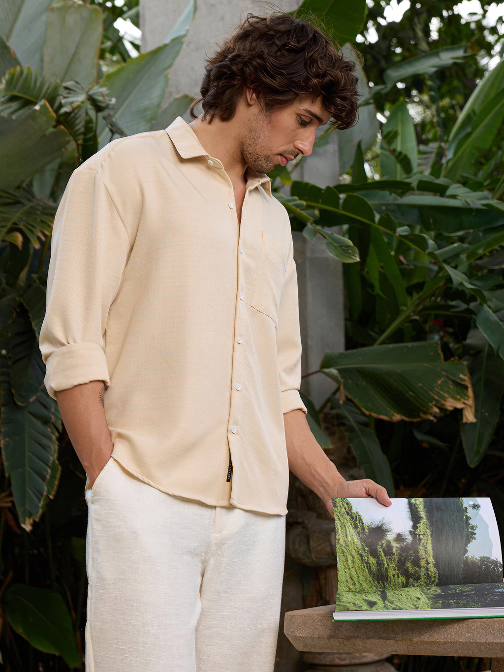 CAHOOT Men's White Solid Shirt - view 2