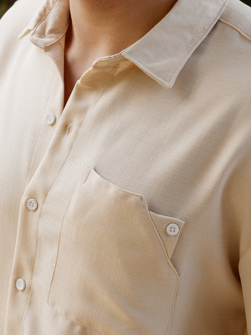 CAHOOT Men's White Solid Shirt - view 7
