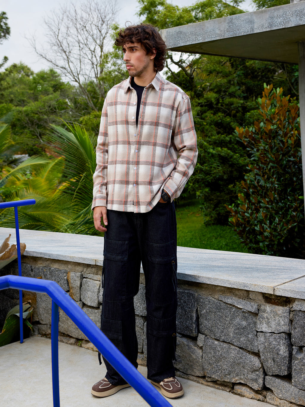 CAHOOT Men's Beige Checks Shirt - view 5