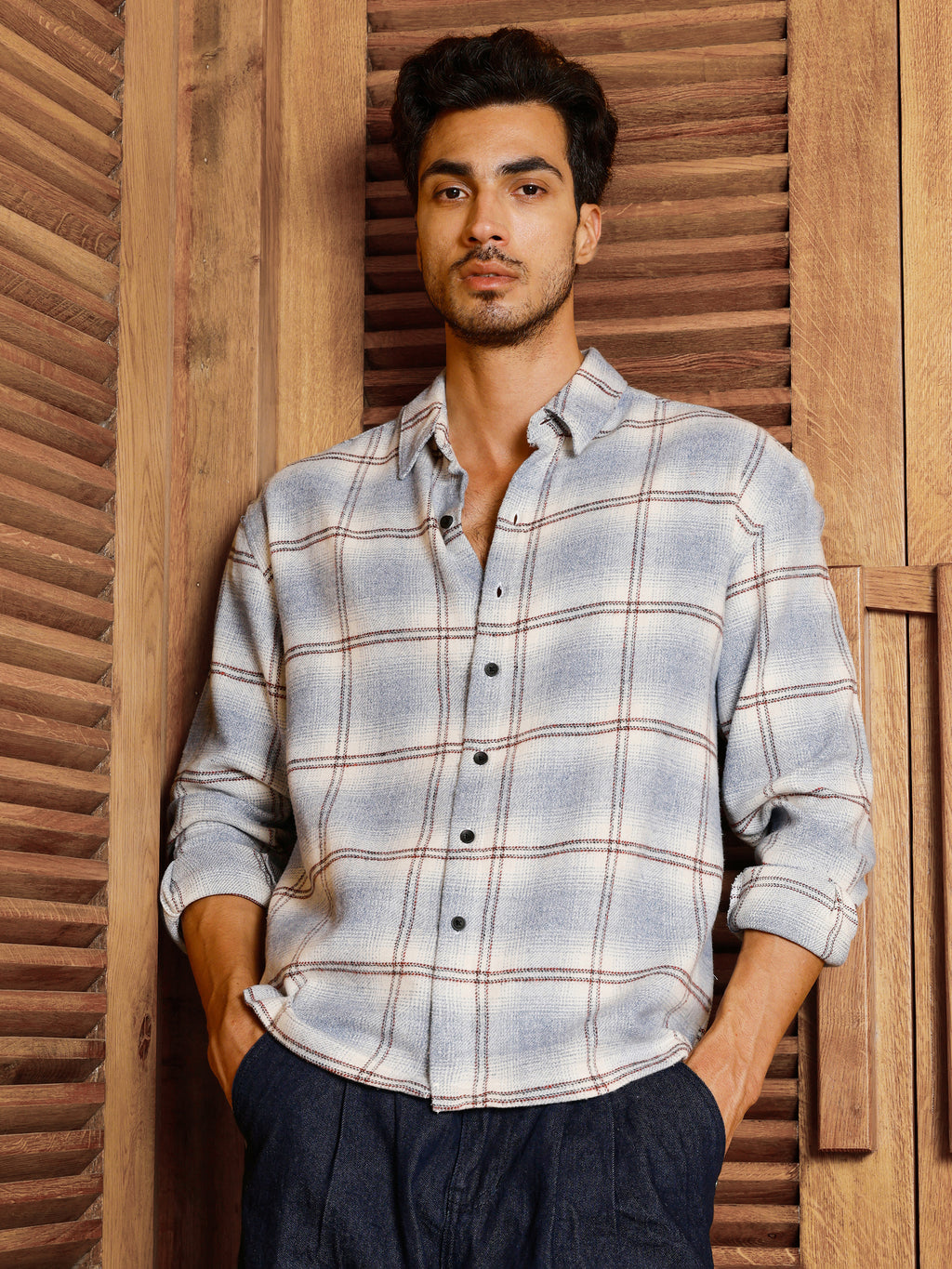 CAHOOT Men's Blue Checks Shirt - view 1