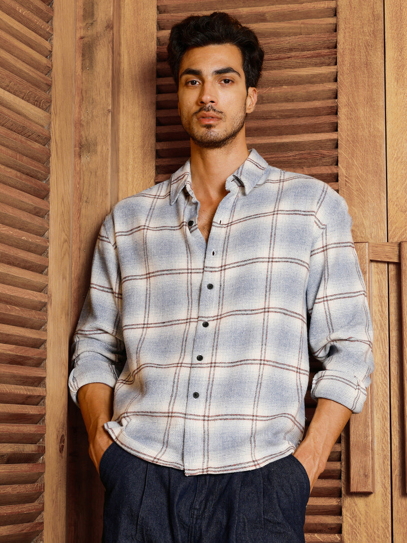 CAHOOT Men's Blue Checks Shirt - view 1
