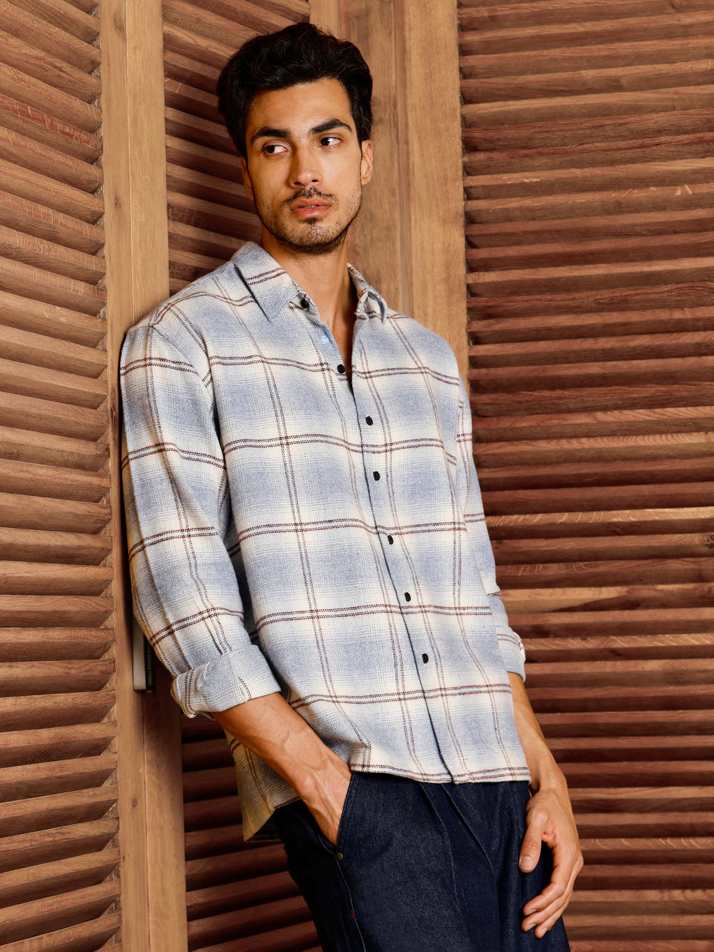 CAHOOT Men's Blue Checks Shirt - view 2