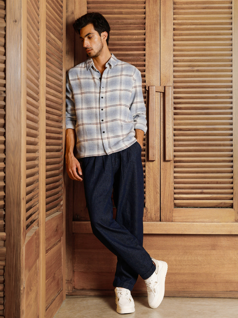 CAHOOT Men's Blue Checks Shirt - view 5