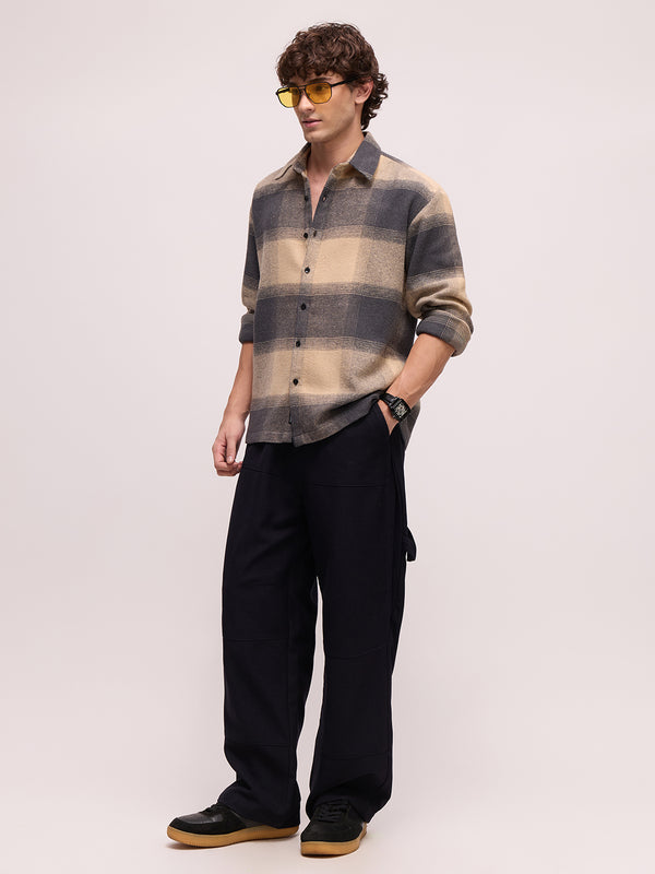 Men's Yarn Dyed Checks Oversized Fit Shirt