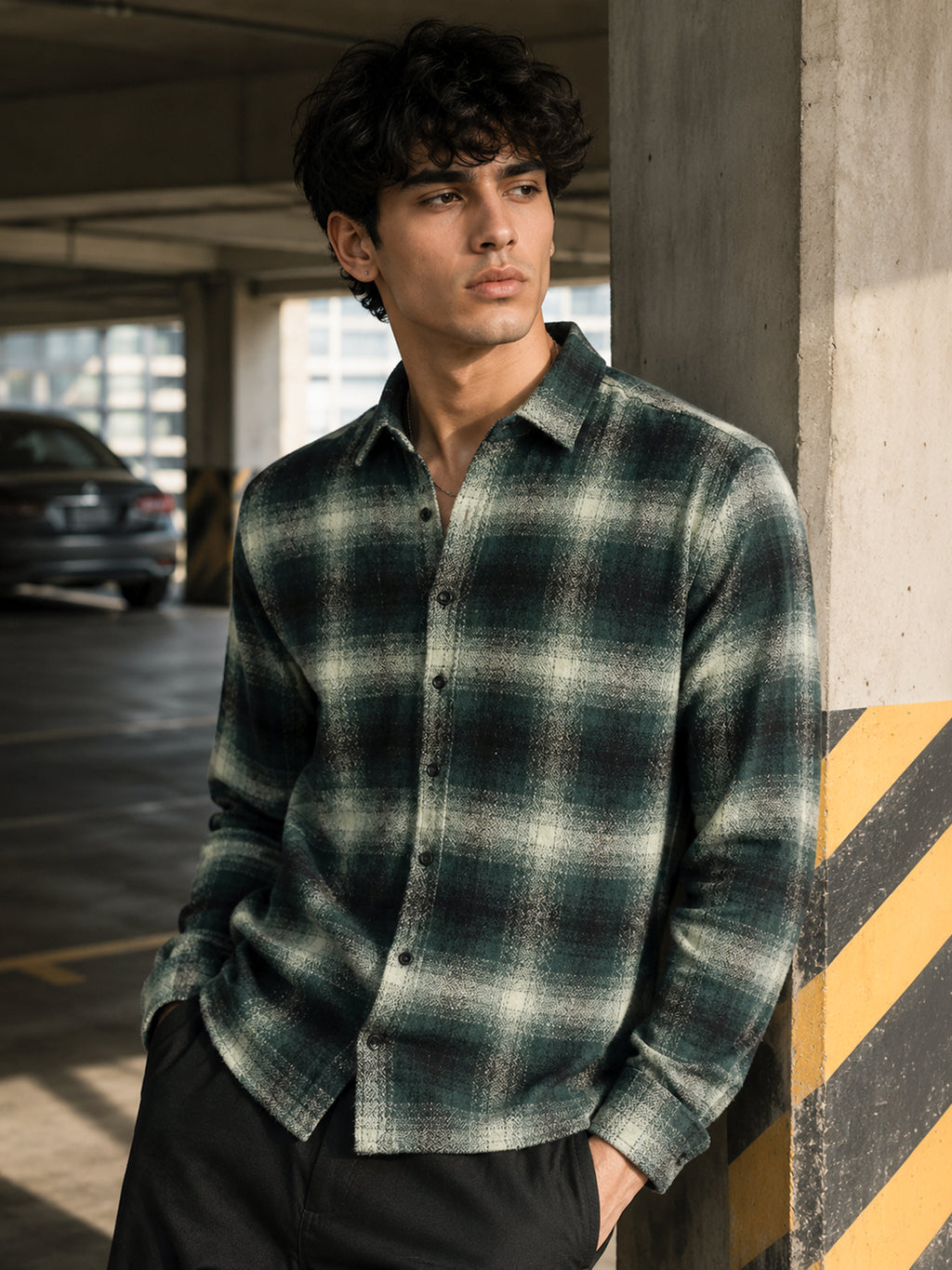 CAHOOT Men's Dark Green Checked Shirt - view 1