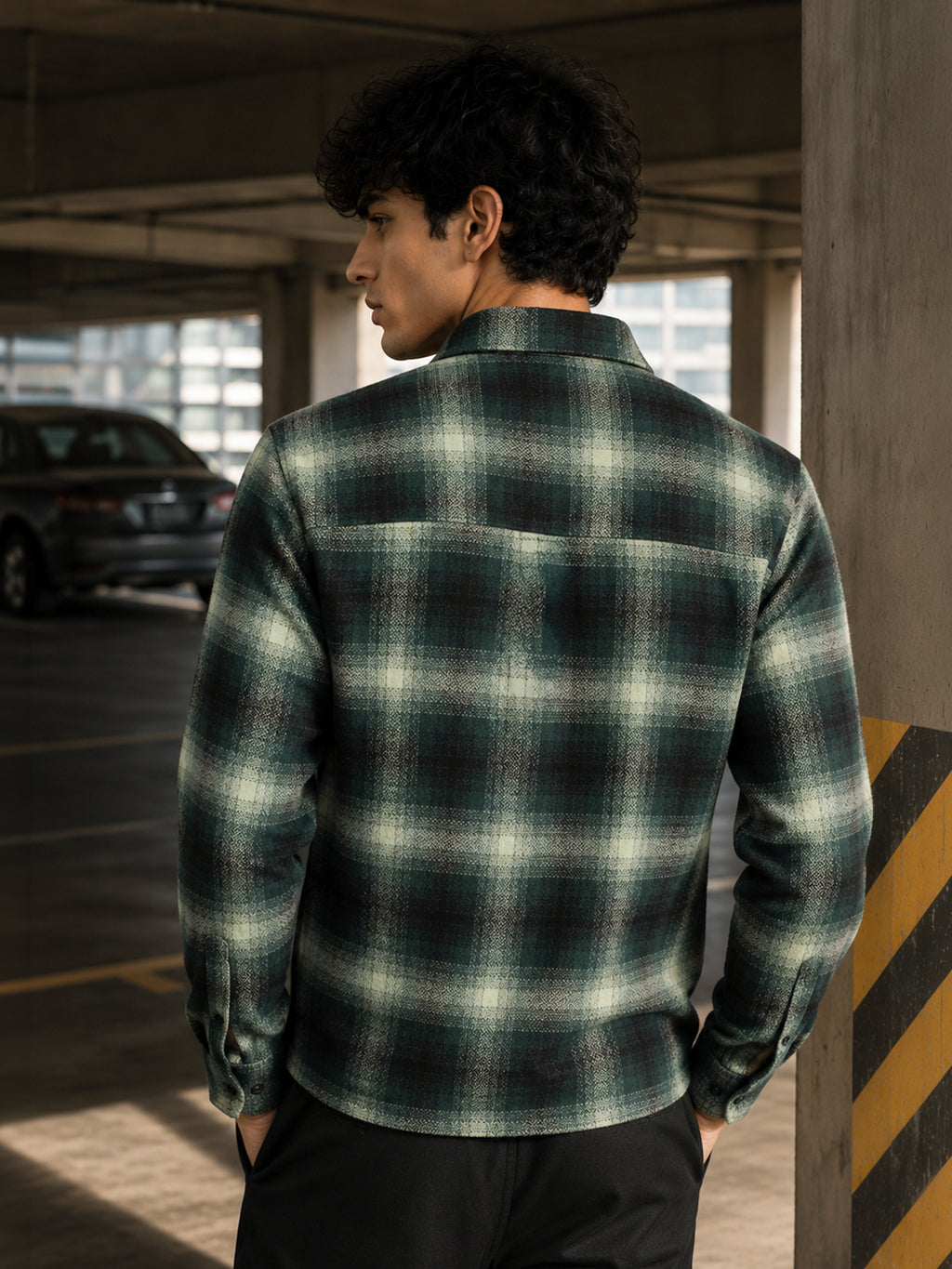 CAHOOT Men's Dark Green Checked Shirt - view 3