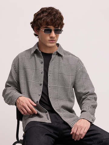 Men's Yarn Dyed Checks Oversized Fit Shirt