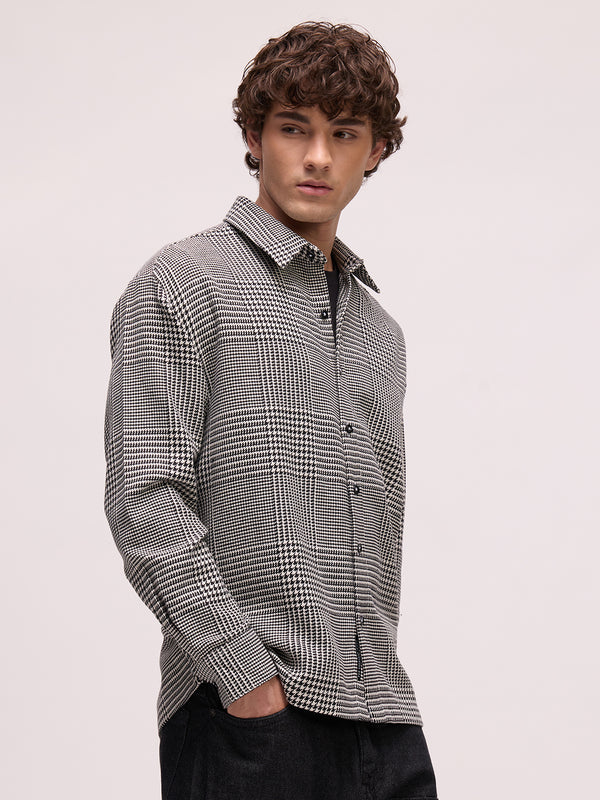 Men's Yarn Dyed Checks Oversized Fit Shirt