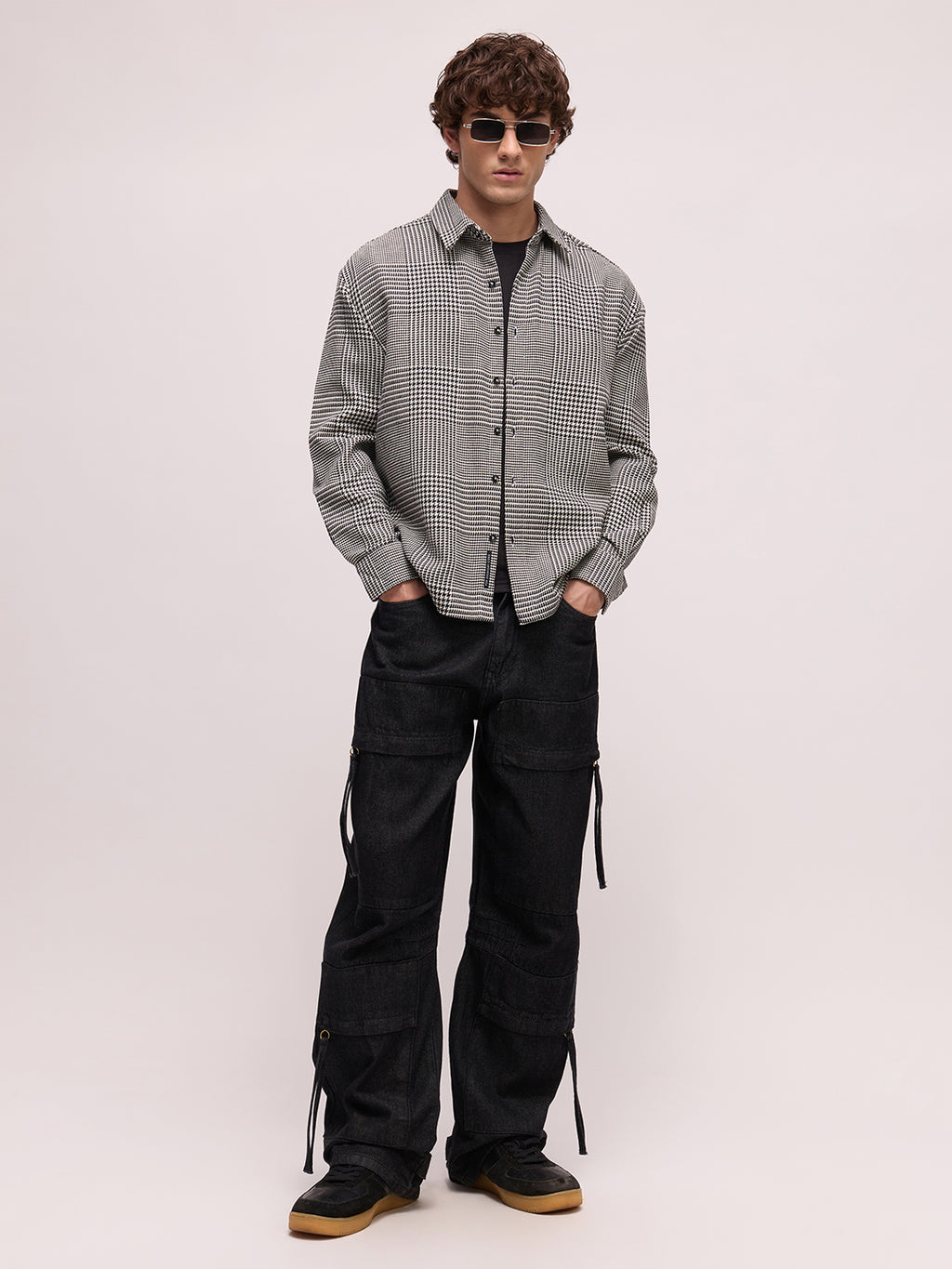 Men's Yarn Dyed Checks Oversized Fit Shirt