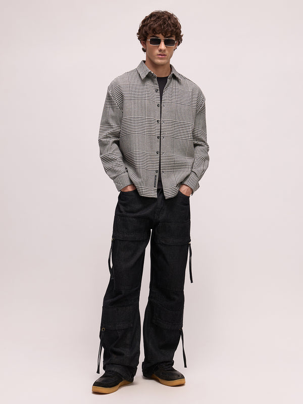Men's Yarn Dyed Checks Oversized Fit Shirt