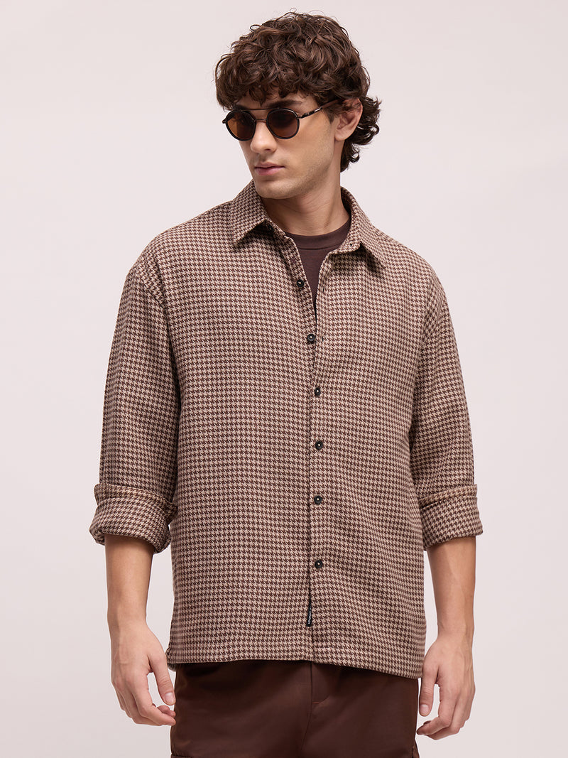 Men's Yarn Dyed Checks Oversized Fit Shirt