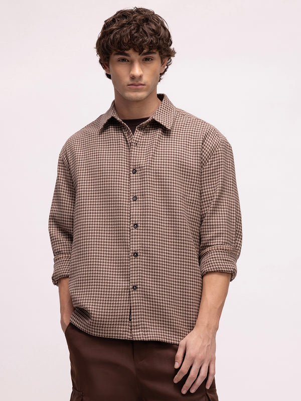 Men's Yarn Dyed Checks Oversized Fit Shirt