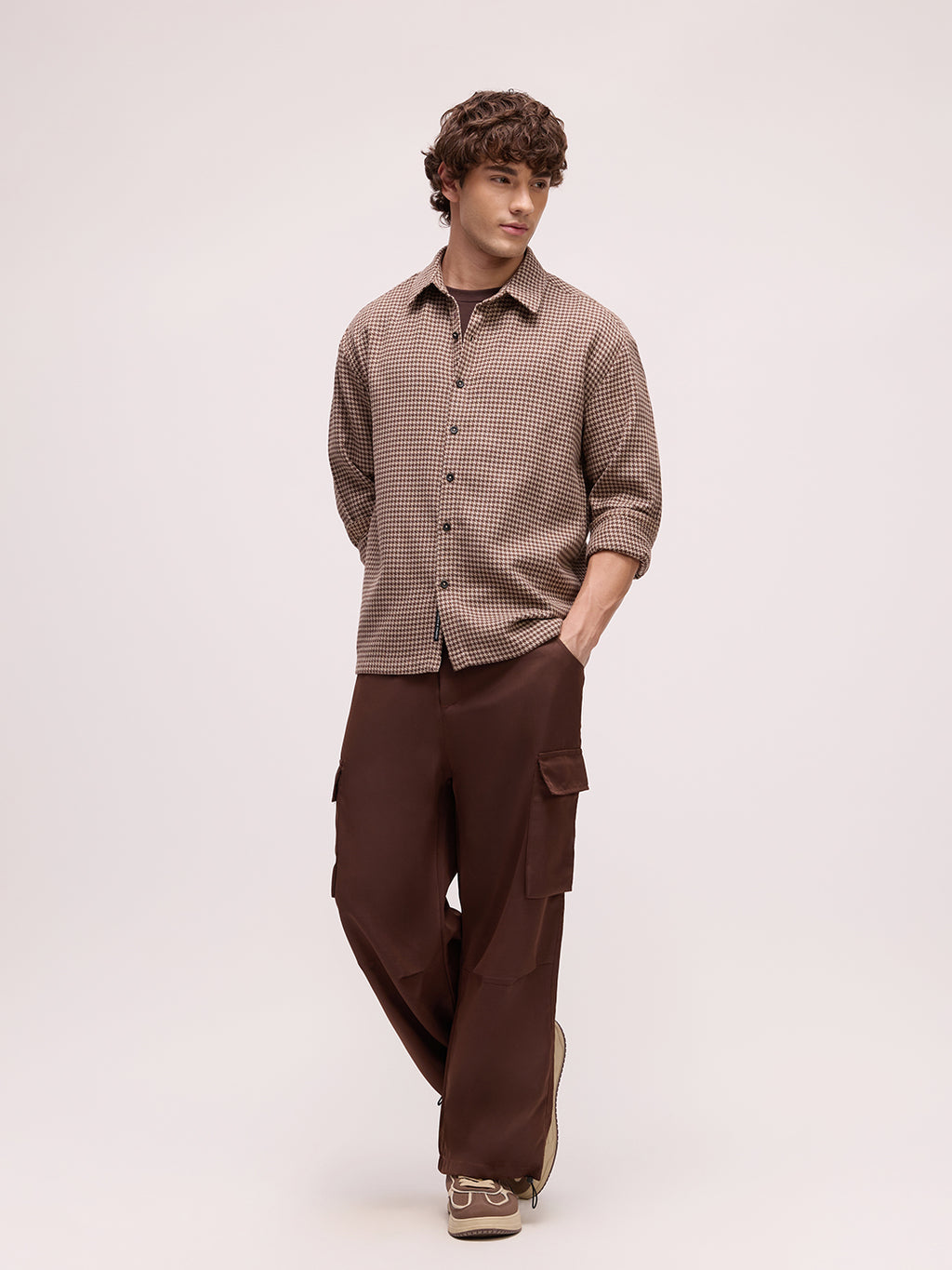 Men's Yarn Dyed Checks Oversized Fit Shirt