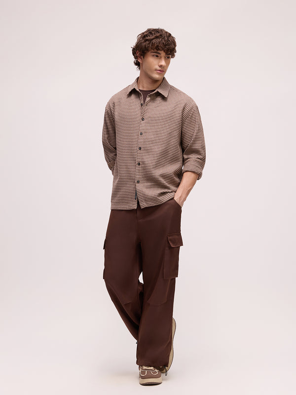 Men's Yarn Dyed Checks Oversized Fit Shirt