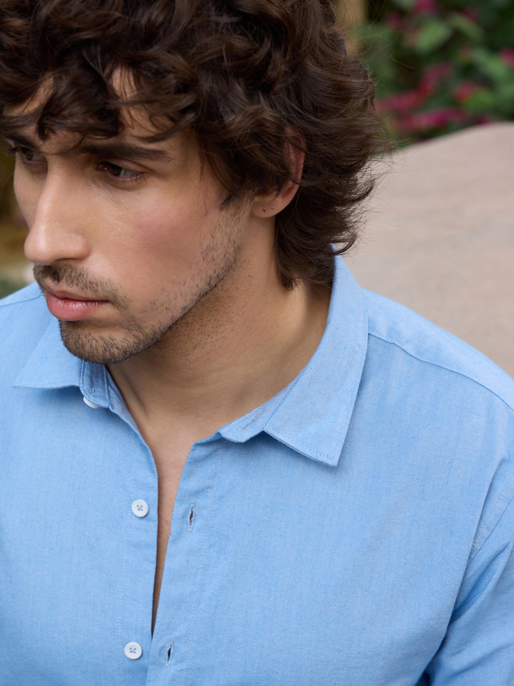CAHOOT Men's Blue Solid Shirt - view 7