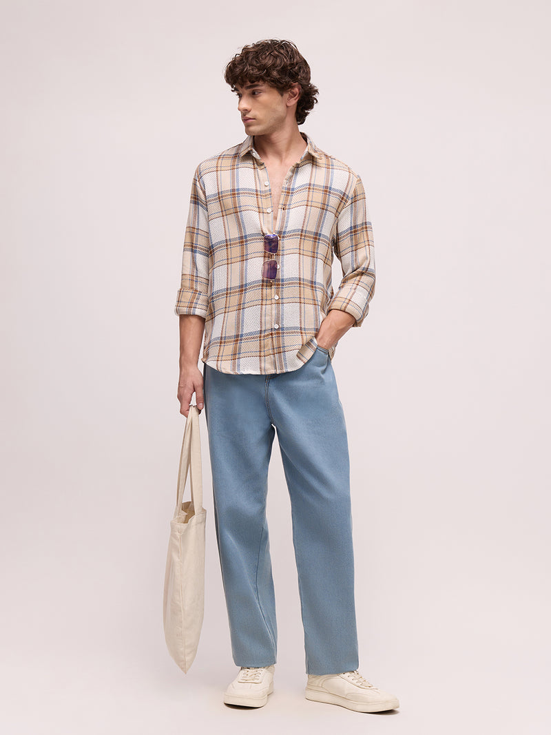Men's Yarn Dyed Checks Regular Fit Shirt