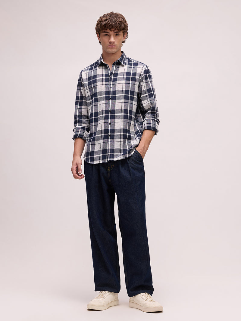 Men's Yarn Dyed Checks Regular Fit Shirt
