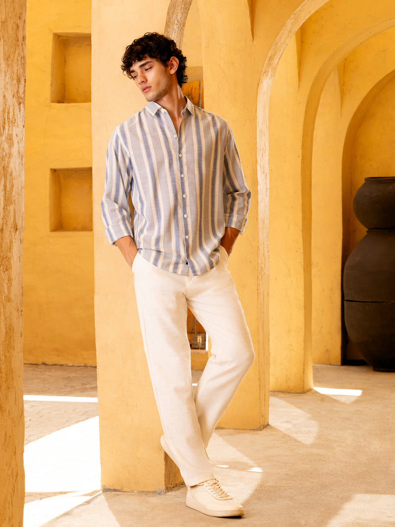 Yarn Dyed Stripes Regular Fit Shirt