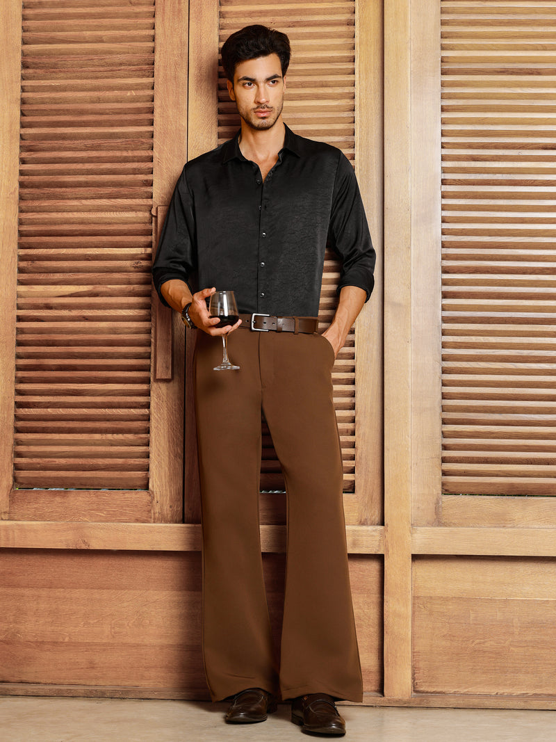 CAHOOT Men's Black Self Design Shirt - view 5