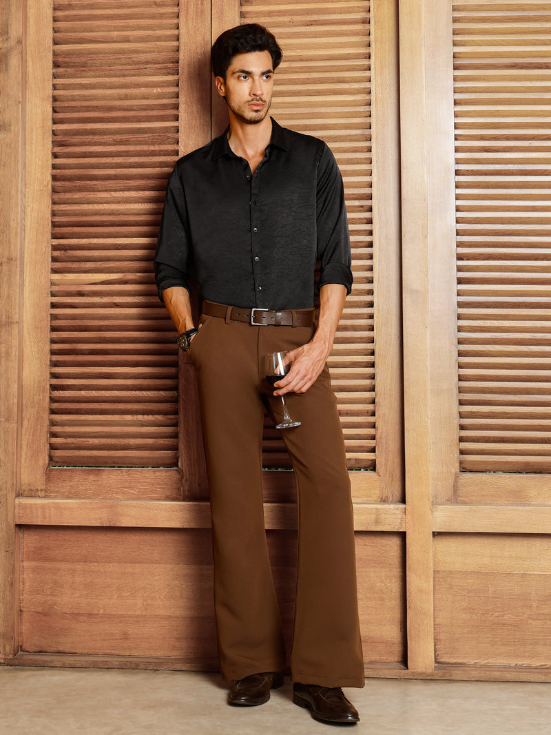 CAHOOT Men's Black Self Design Shirt - view 6