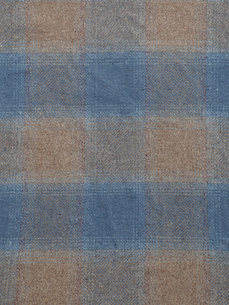 CAHOOT Men's Blue & Beige Check Flannel Oversized Fit Shirt - view 6
