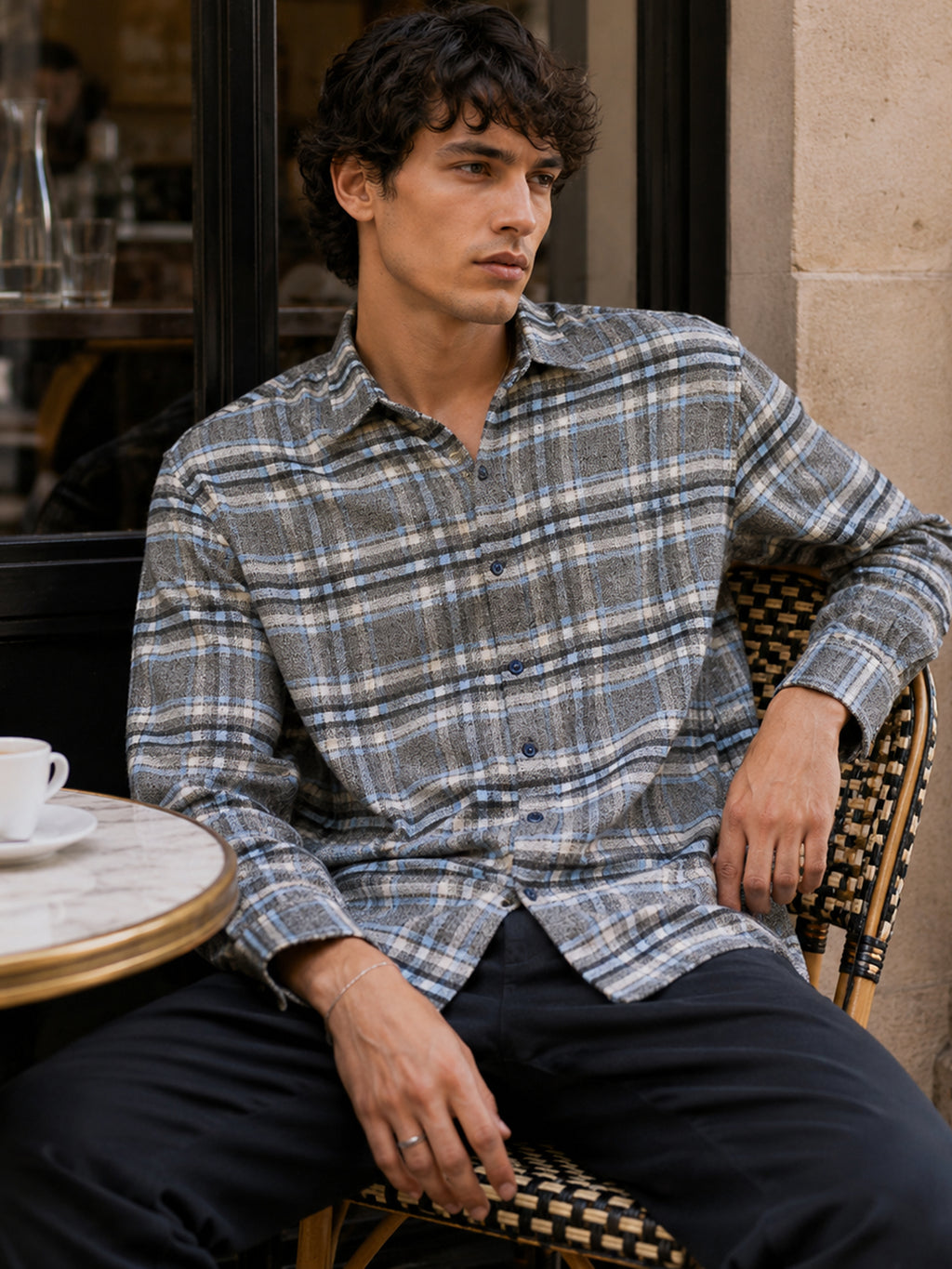 CAHOOT Men's Charcoal Checked Shirt - view 1